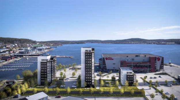 Visionsbild över fastighetsprojeket Framnäsudden (bilden är en illustration).