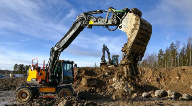 Volvo EW160E med Dig Assist.