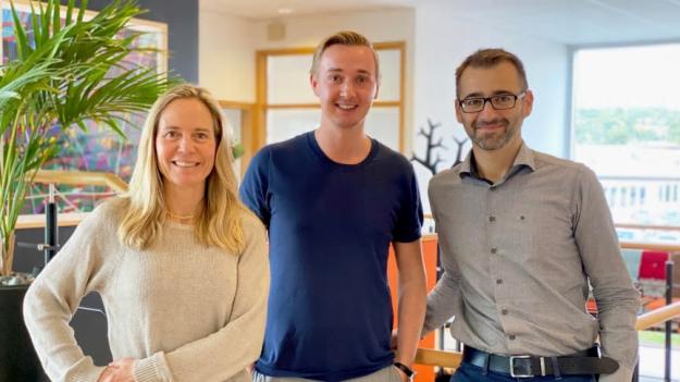 Från vänster: Anna Langenius, Investment Manager Yuncture, Christoffer Rydhede VD Yuncture, Amer Catic VD Yolean.