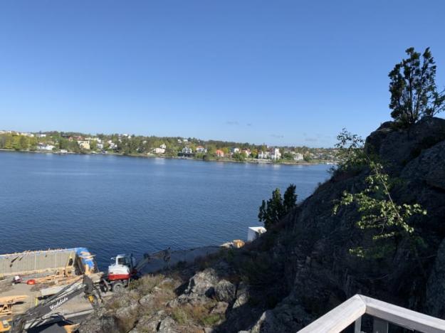 Det nya bostadsområdet på Telegrafberget får egen småbåtshamn.