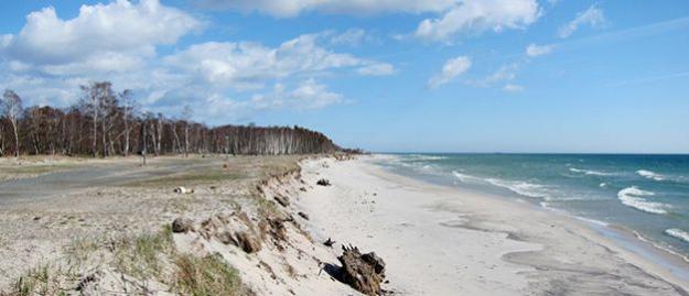 Stranderosion i södra Sverige.