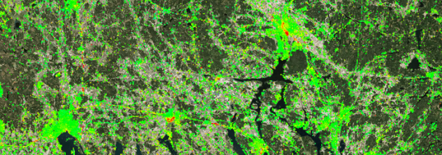 Såhär ser sättningarna ut i området norr om Mälaren och Uppsala.<span style=\